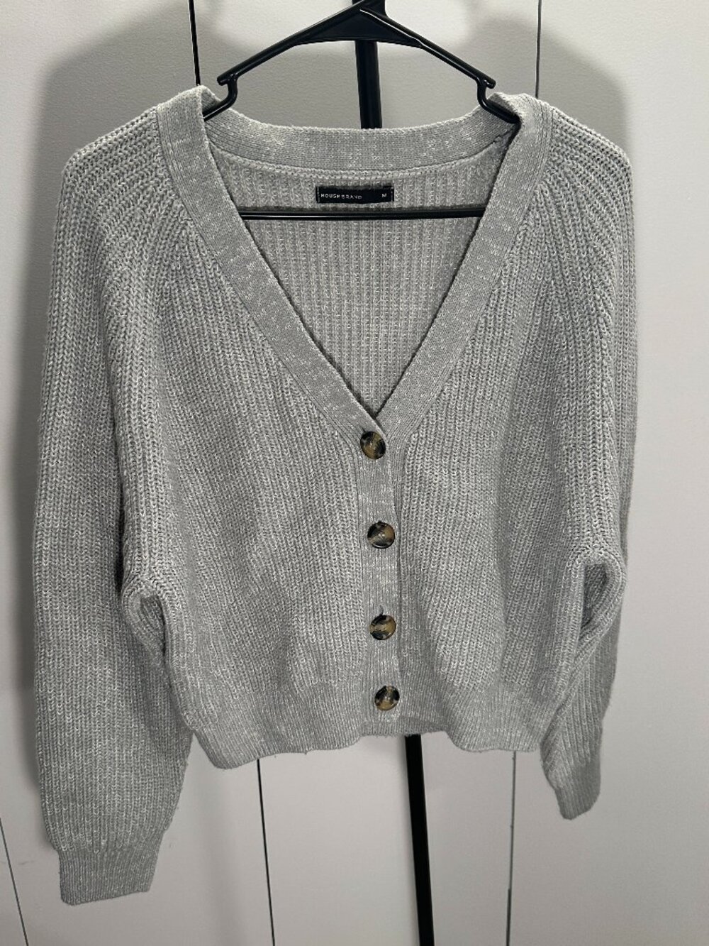 HouseBrand Knit Button-down Cardigan